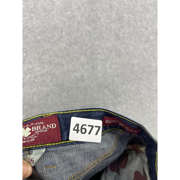 Lucky Jean's Women's Blue Denim Jean Shorts Beachcomber Bermuda Size 2 Dark Wash - Picture 5 of 10